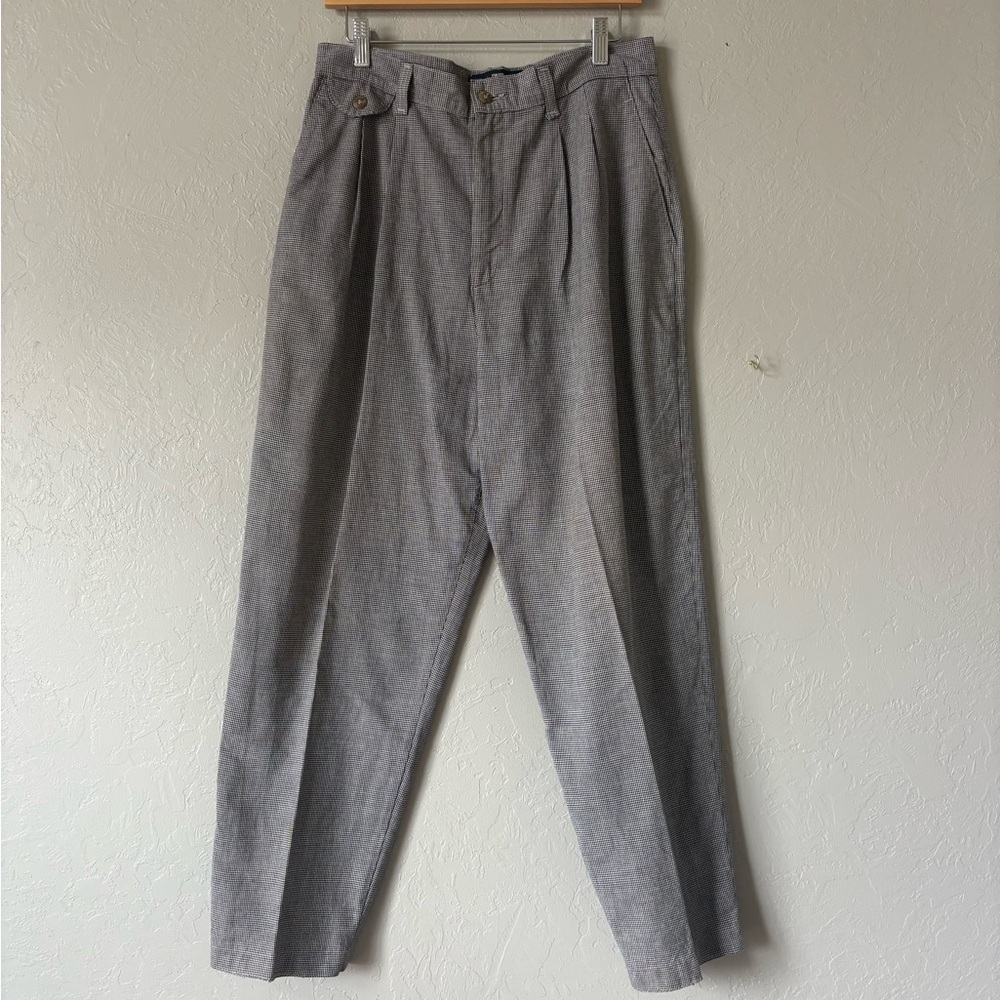 Vintage Checkered Cotton Black and White Trouser Pants 14P modern 12P